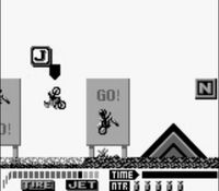 une photo d'Ã©cran de Motocross Maniacs sur Nintendo Game Boy